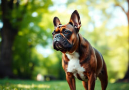 Französische Bulldogge im Freien